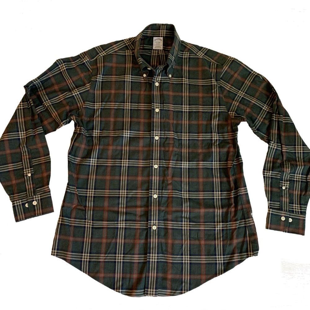 Brooks Brothers Plaid Button Down Regent Fit Polo